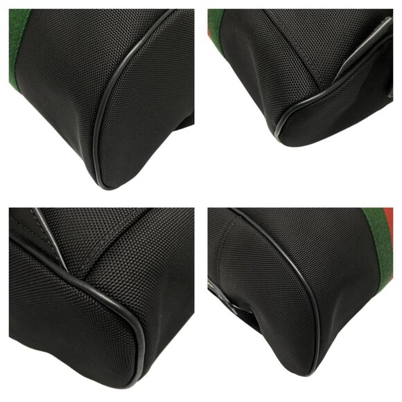 GUCCI Shelly (Web) Black Nylon Canvas Leather Backpack bran-1230-090825 - Picture 8 of 14